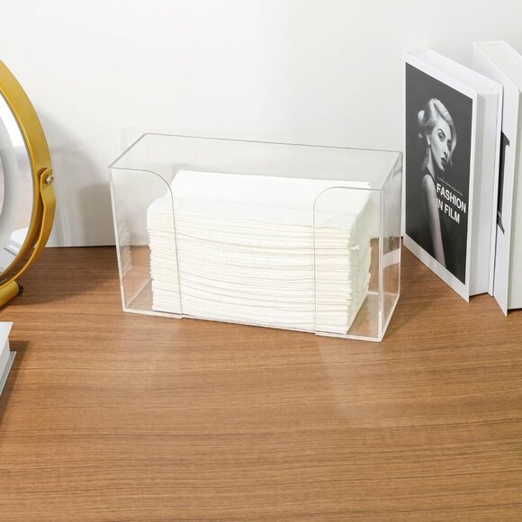 Paper Towel Dispenser Countertop, Clear Guest Towel Napkin Holder, Suita… - Picture 4 of 6